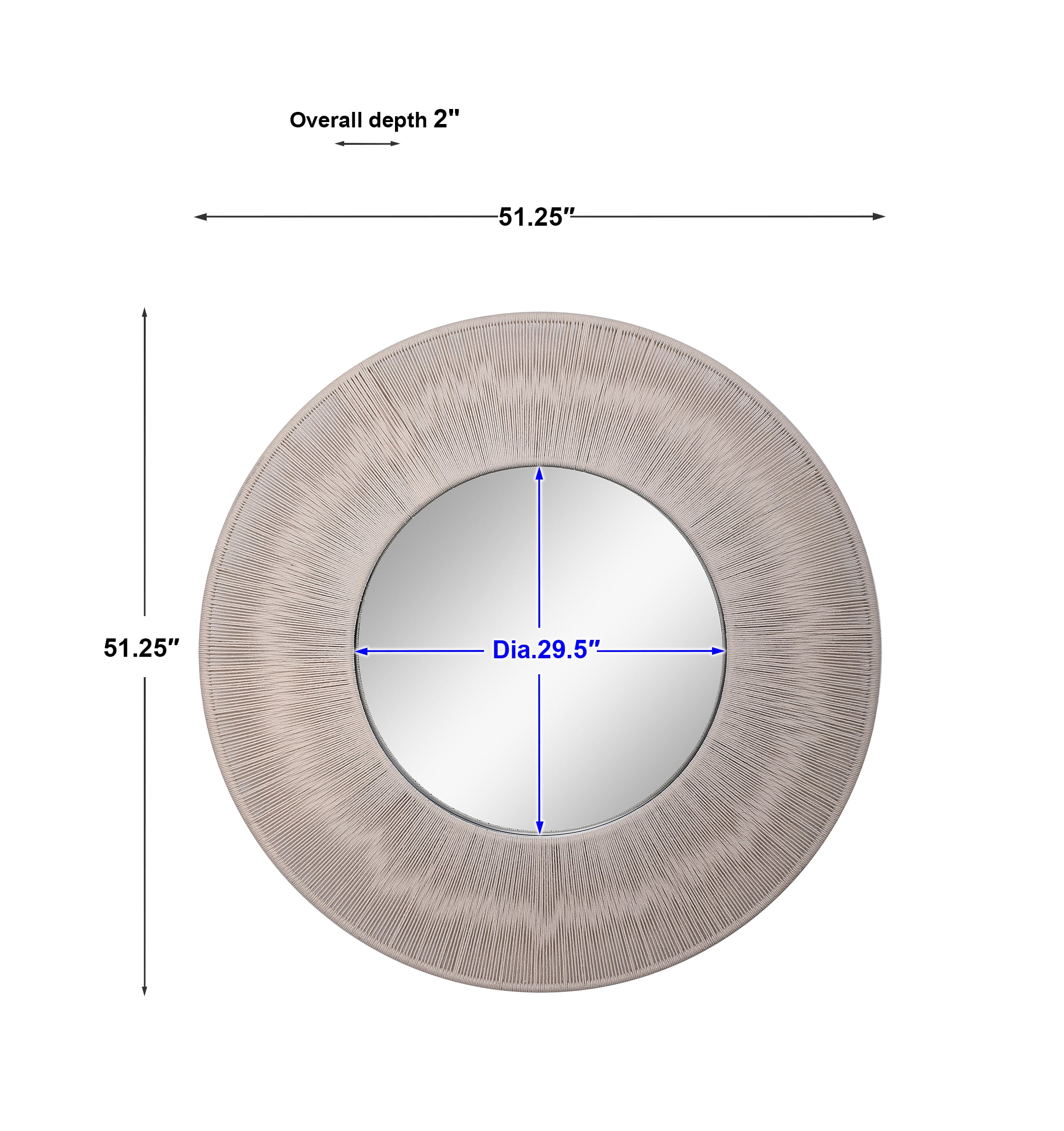 Uttermost Mirrors - Round Sailor's Knot Round Mirror