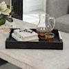 Uttermost Wessex Black Faux Shagreen Tray