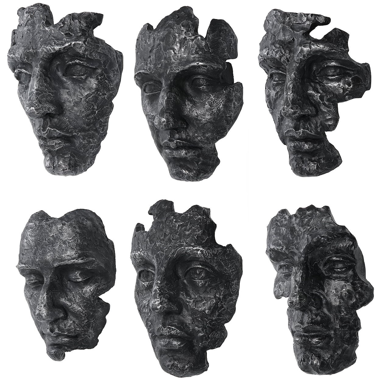 Uttermost Self-Portrait Self-Portrait Metallic Wall Decor Set/6