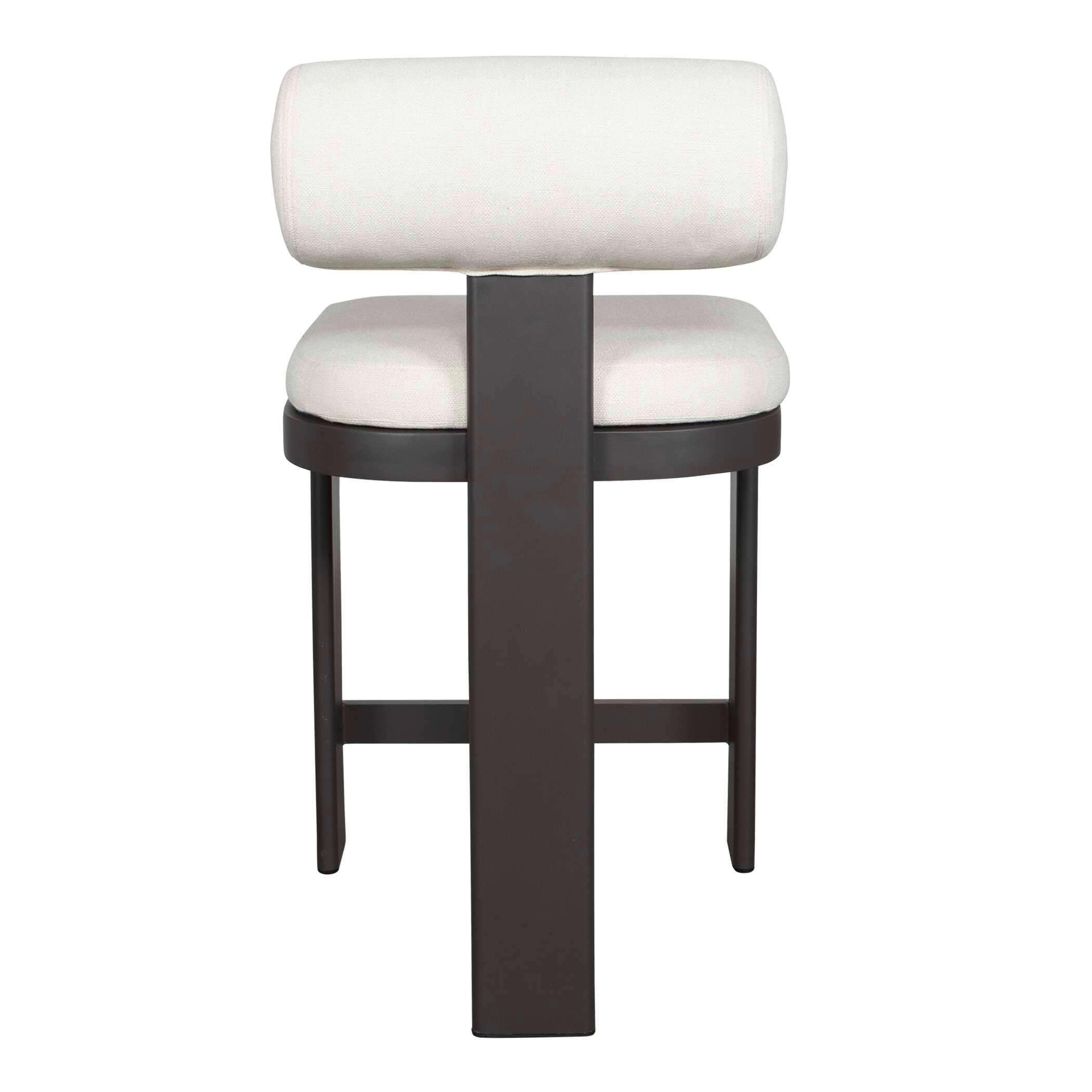Uttermost Bolster Back Bolster Back White Outdoor Counter Stool
