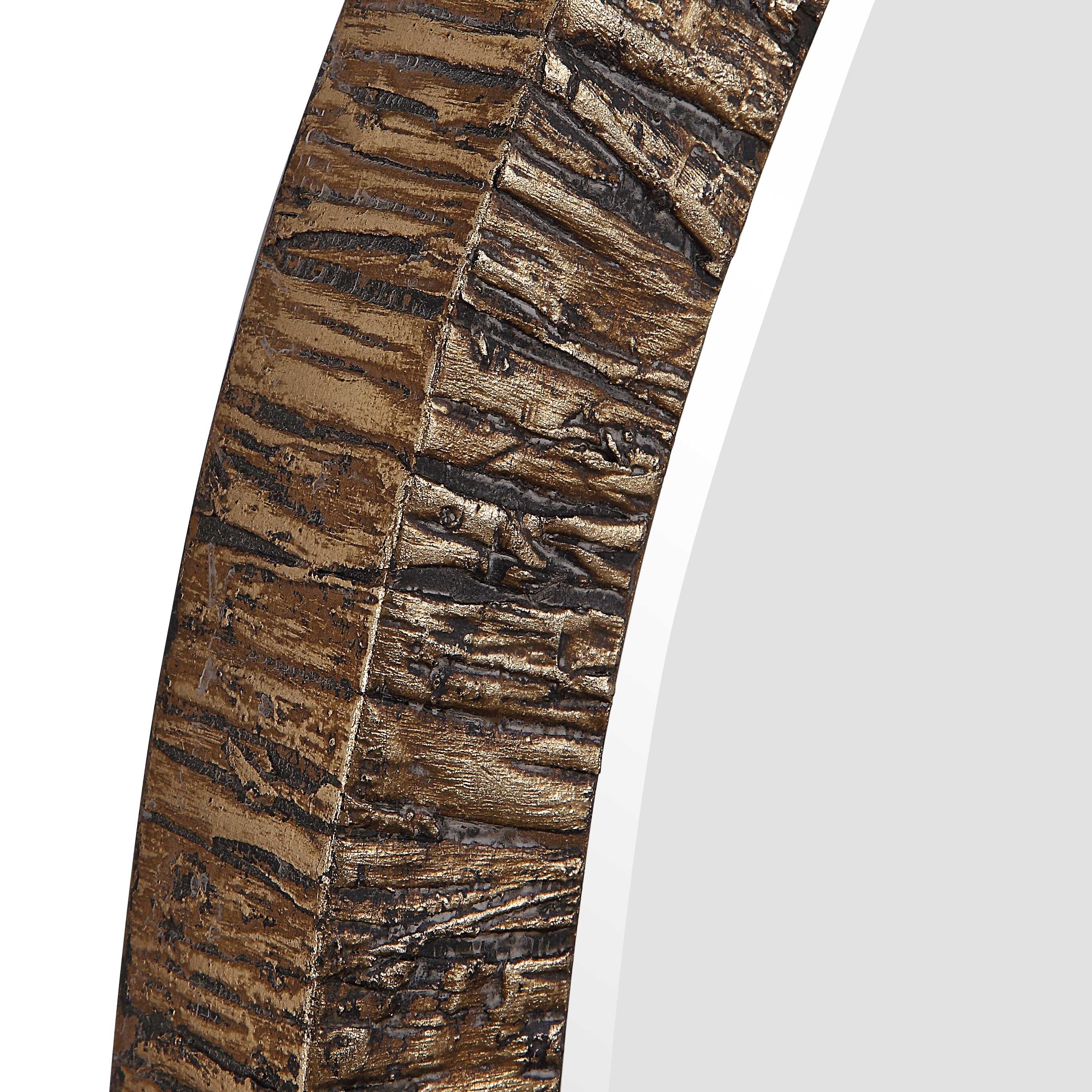 Uttermost Wayde Wayde Gold Bark Round Mirror