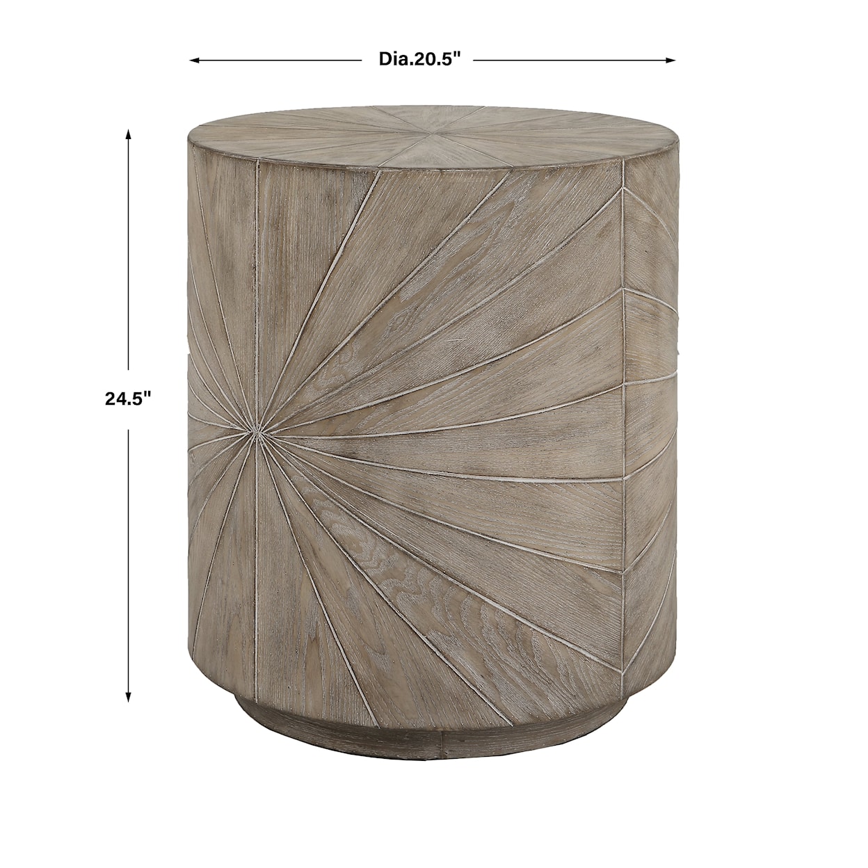 Uttermost Starshine Fir Wood Veneer Side Table