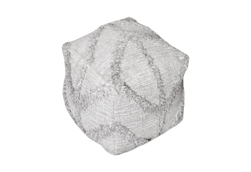 Accent Furniture - Ottomans Olfen Gray Pouf by Uttermost at Esprit Decor Home Furnishings