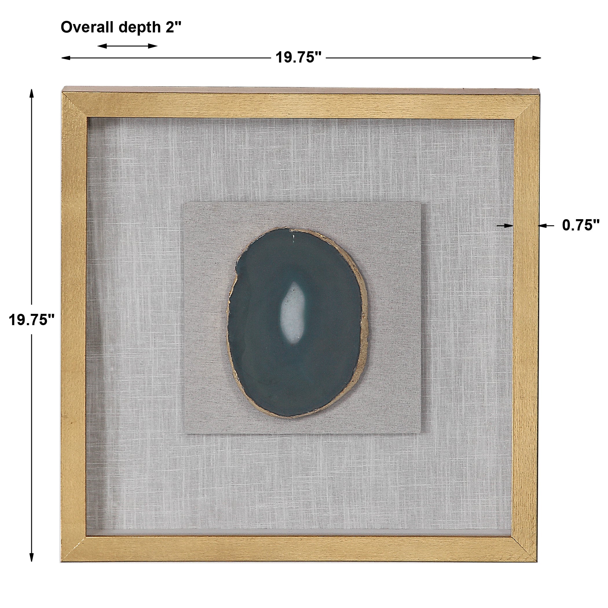 Uttermost Alternative Wall Decor Keeva Agate Stone Shadow Box