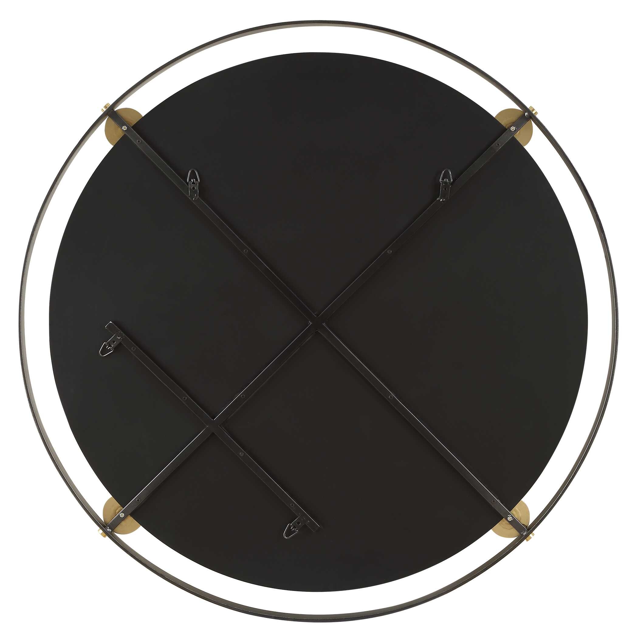 Uttermost Radius Radius Round Bronze Iron Mirror