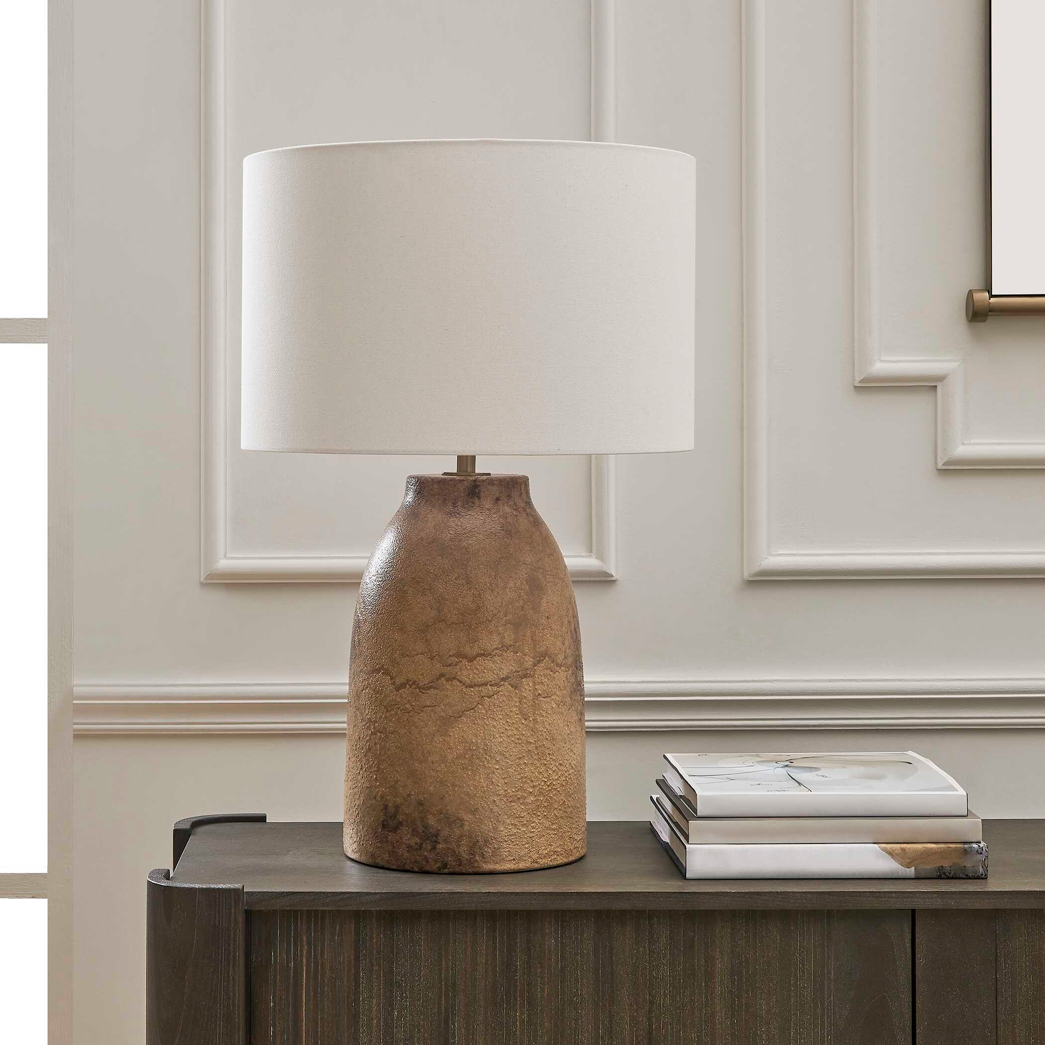 Harris Mottled Brown Table Lamp