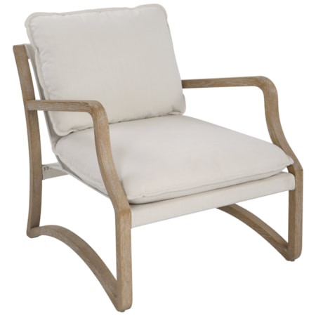 Melora Solid Oak Accent Chair