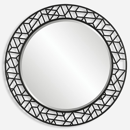 Mosaic Metal Round Mirror