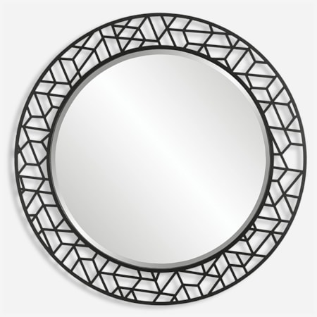 Mosaic Metal Round Mirror