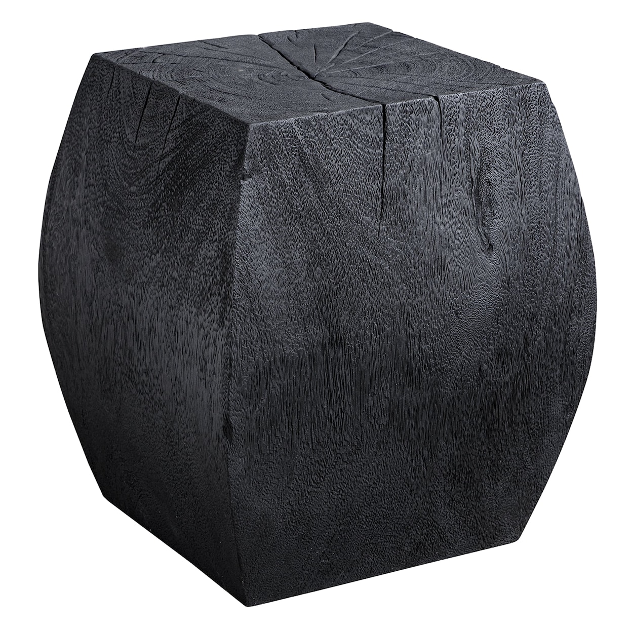 Uttermost Grove Grove Black Wooden Accent Stool