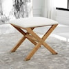 Uttermost St. Tropez Rattan Bench with Upholstered Seat