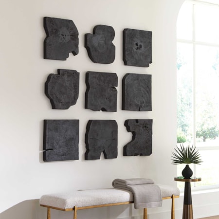 Bahati Black Wood Wall Decor