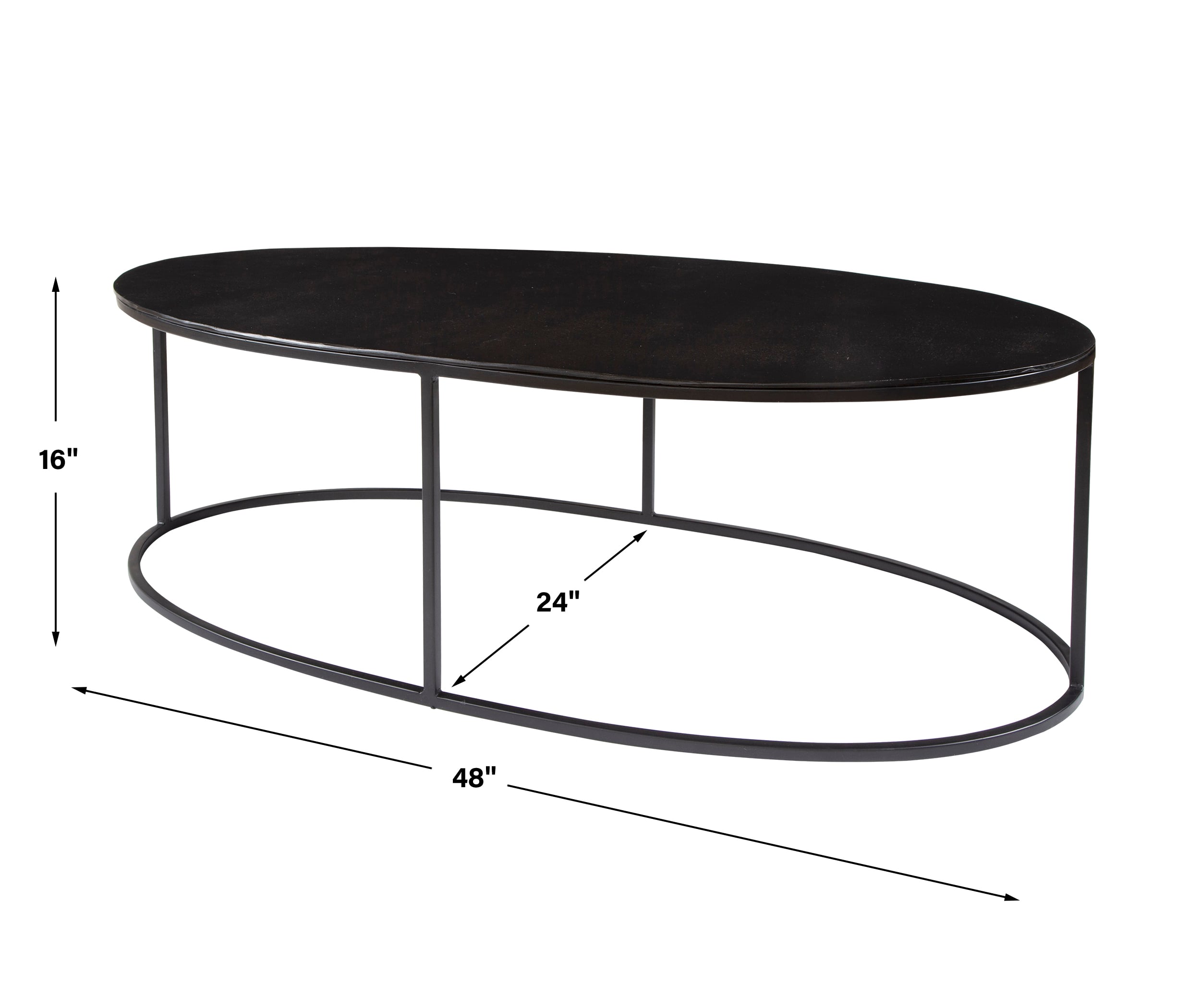 Uttermost Accent Furniture - Occasional Tables Coreene Oval Coffee Table