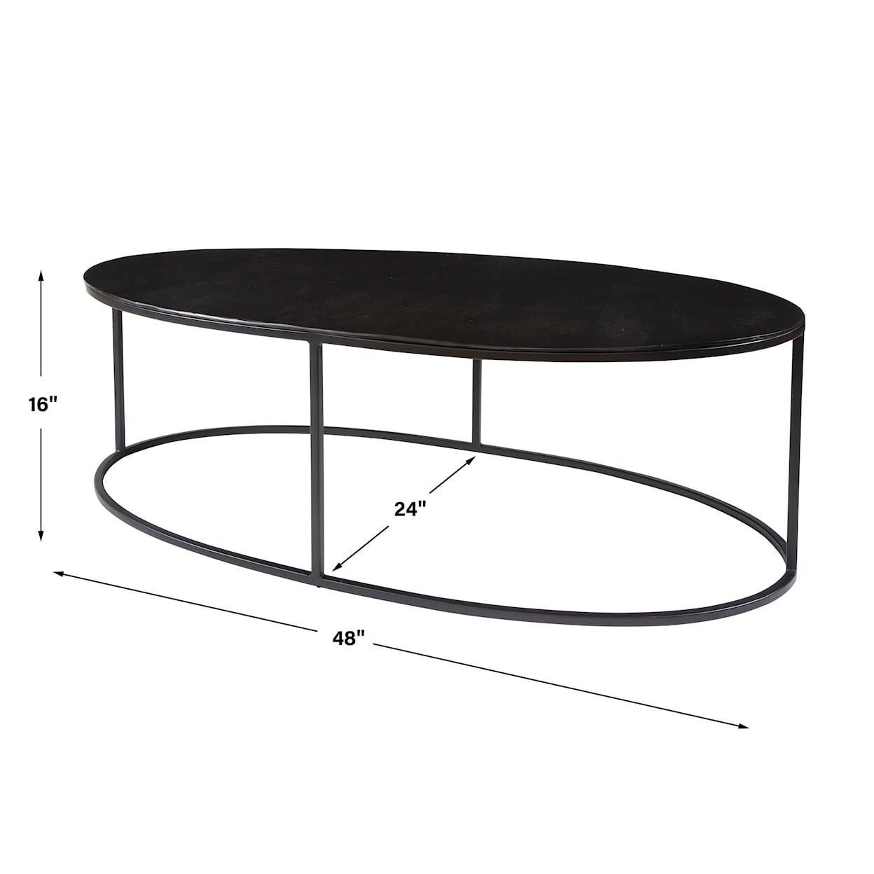 Uttermost Accent Furniture - Occasional Tables Coreene Oval Coffee Table