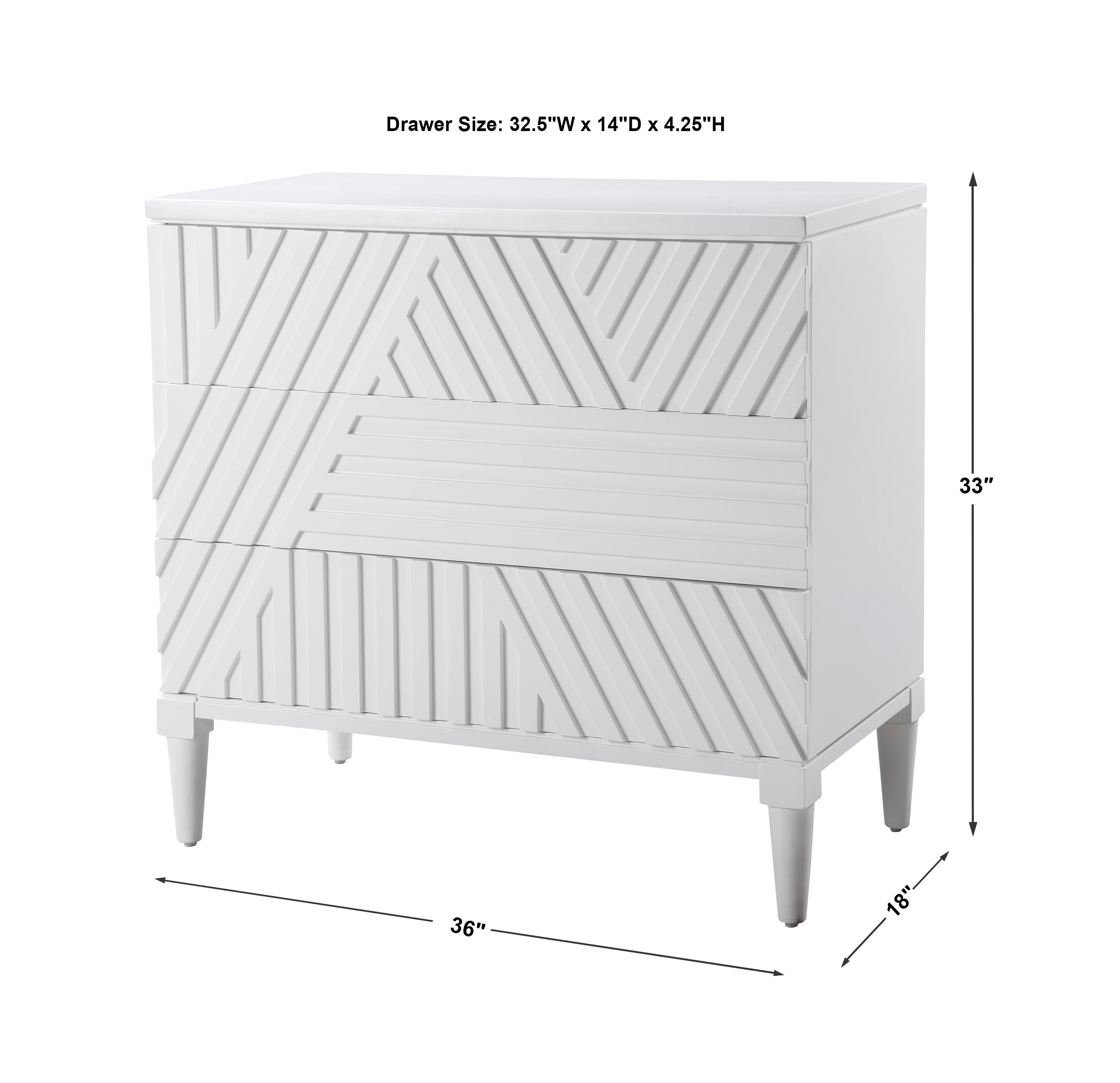 Uttermost Accent Furniture - Chests Colby White Drawer Chest