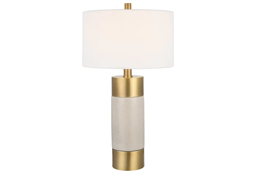 Adelia Adelia Ivory and Brass Table Lamp by Uttermost at Weinberger's Furniture