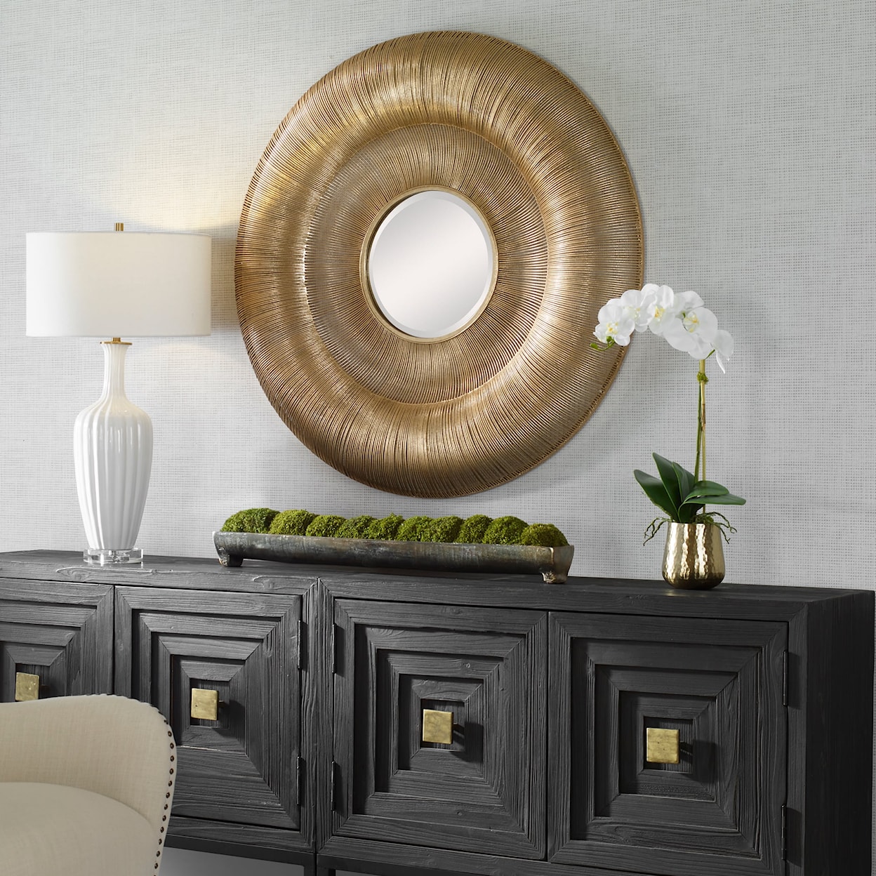 Uttermost Bauble Bauble Round Gold Mirror