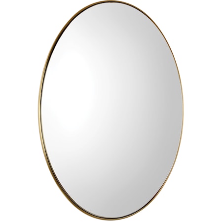 Pursley Brass Oval Mirror