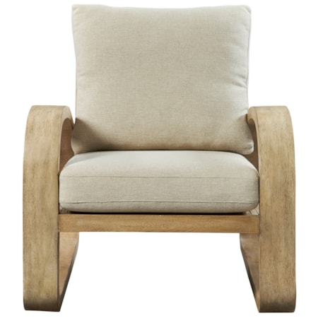 Barbora Wooden Accent Chair