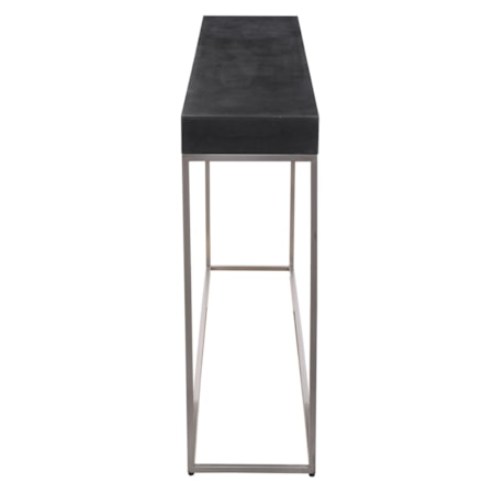 Black Concrete Console Table