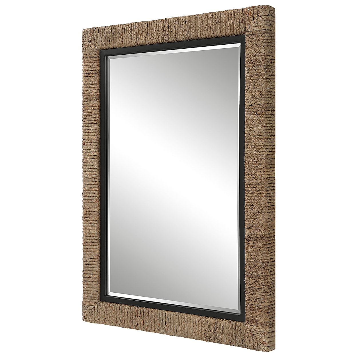 Uttermost Island Island Braided Straw Mirror