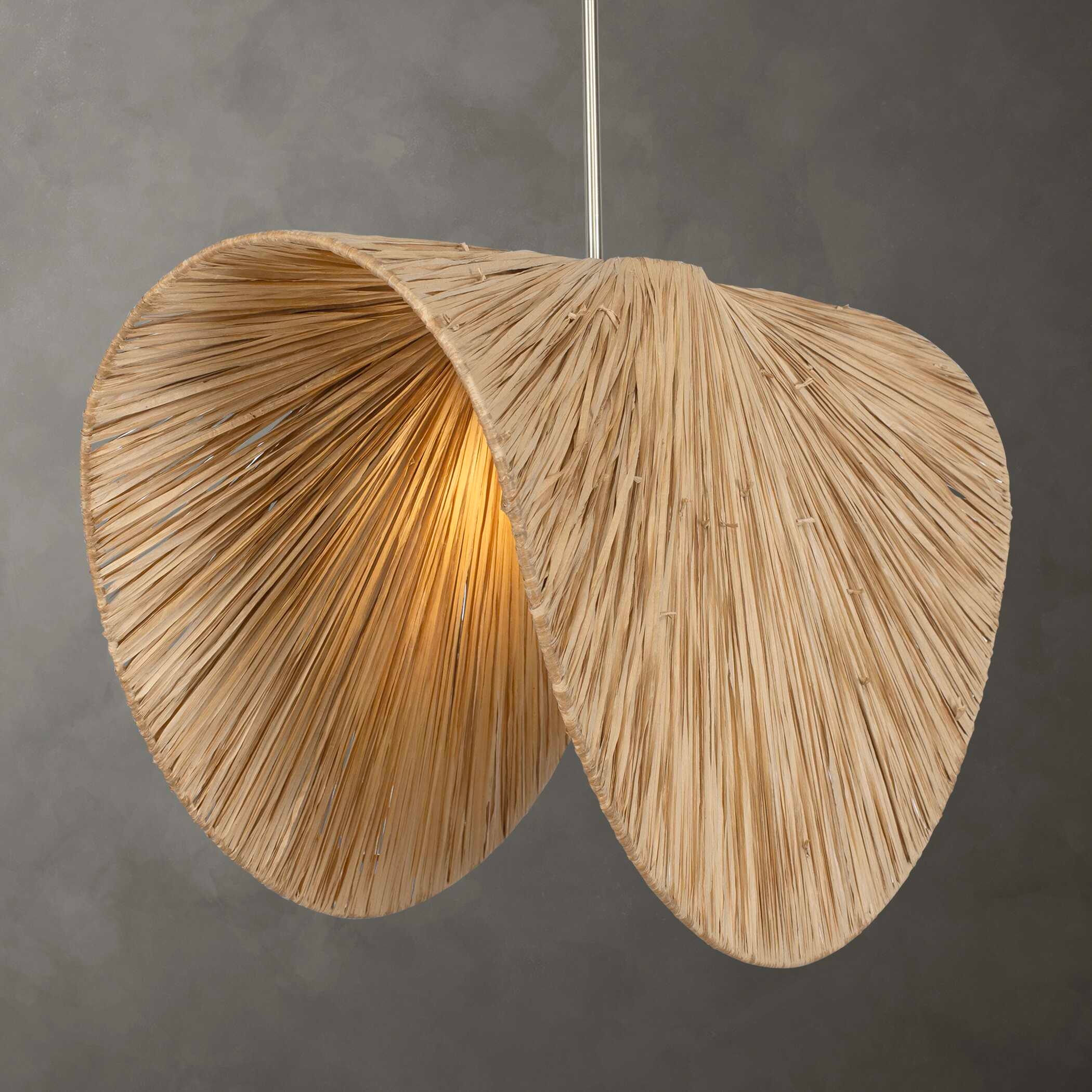 Bend 1 Light Raffia Pendant