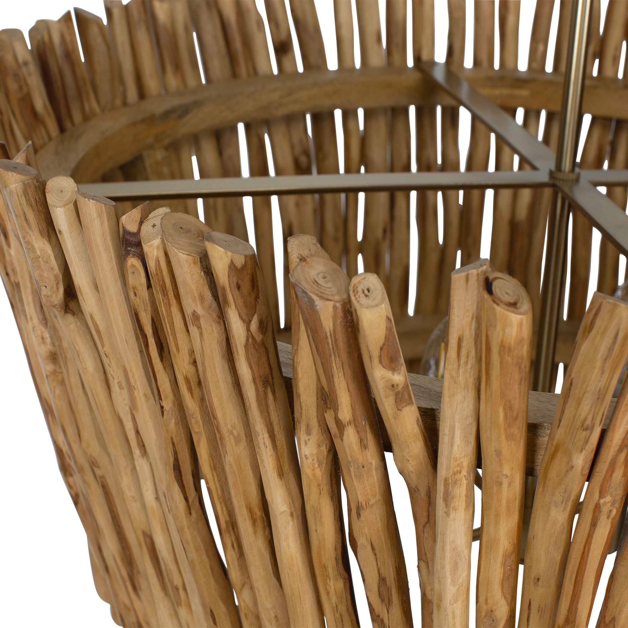 Uttermost Rhea Rhea 4 Light Wood Branch Chandelier