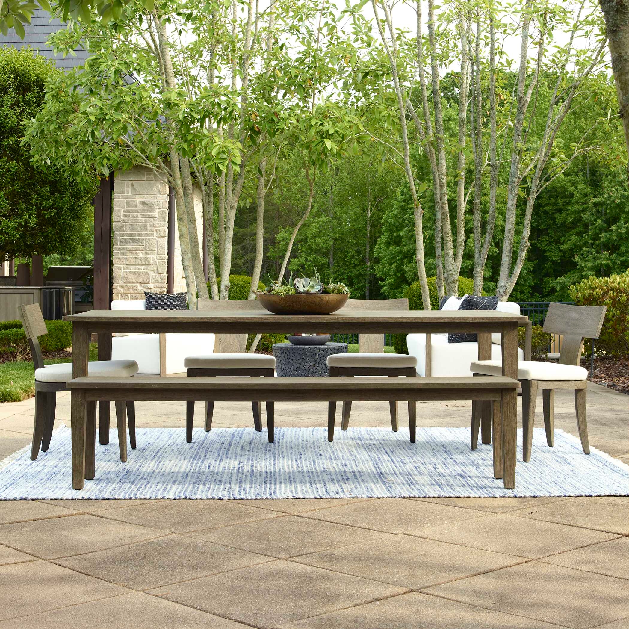 Uttermost Forsyth Forsyth Dark Gray Outdoor Dining Table