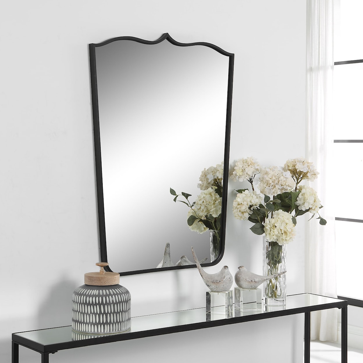 Uttermost Tiara Curved Iron Wall Mirror