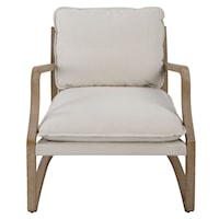 Melora Solid Oak Accent Chair