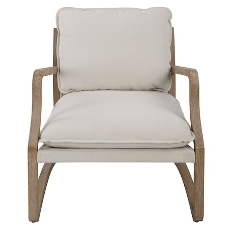 Melora Solid Oak Accent Chair