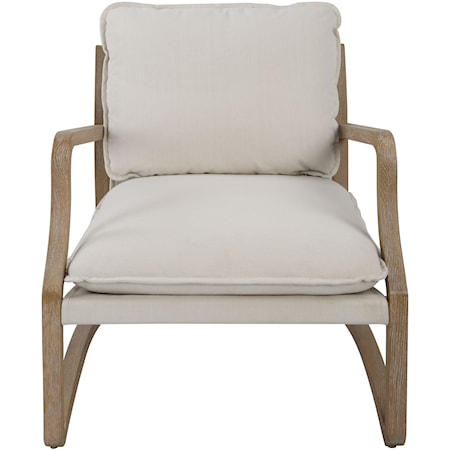 Melora Solid Oak Accent Chair