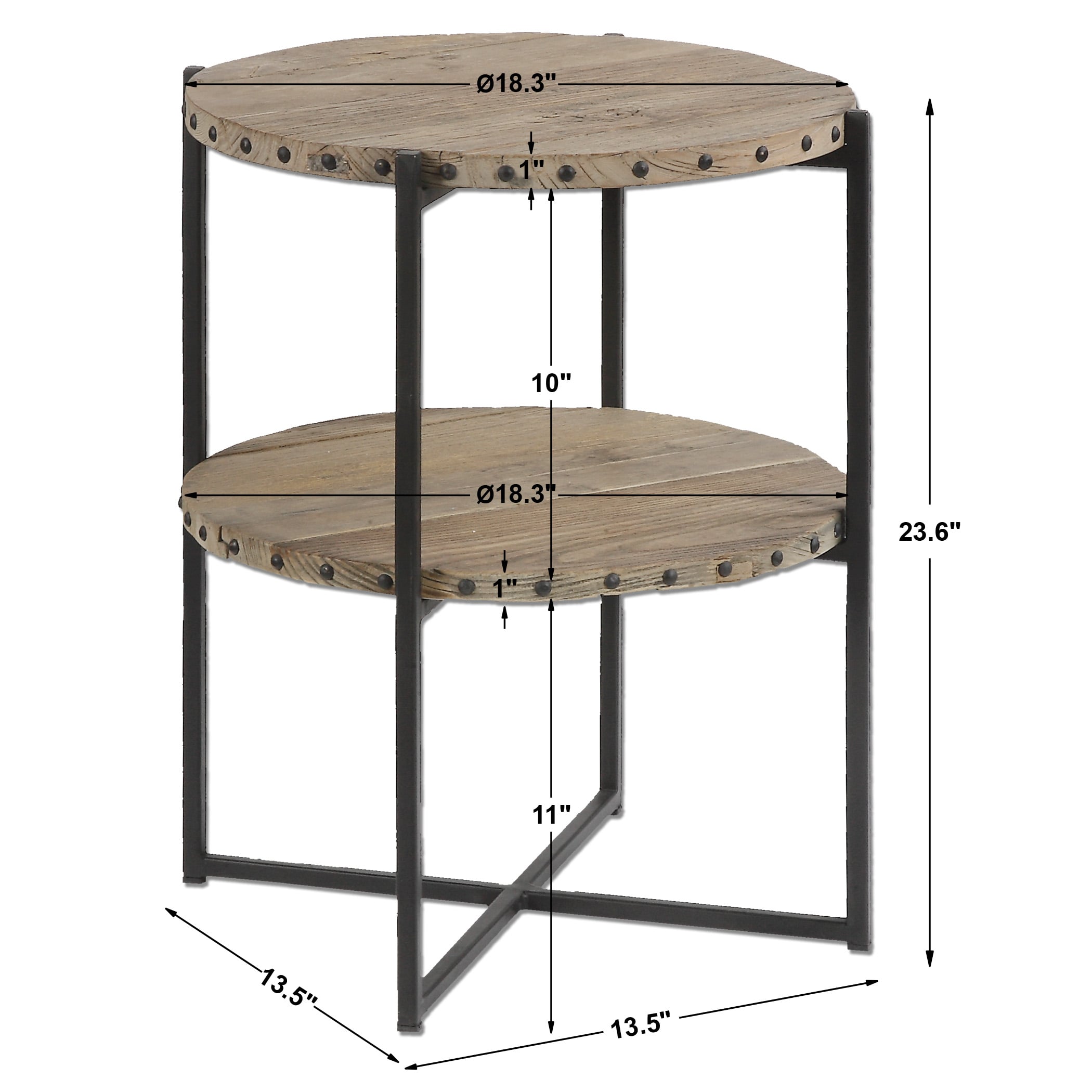 Uttermost Accent Furniture - Occasional Tables Kamau Round Accent Table