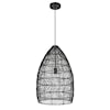 Uttermost Nandi Nandi 1 Light Woven Black Pendant