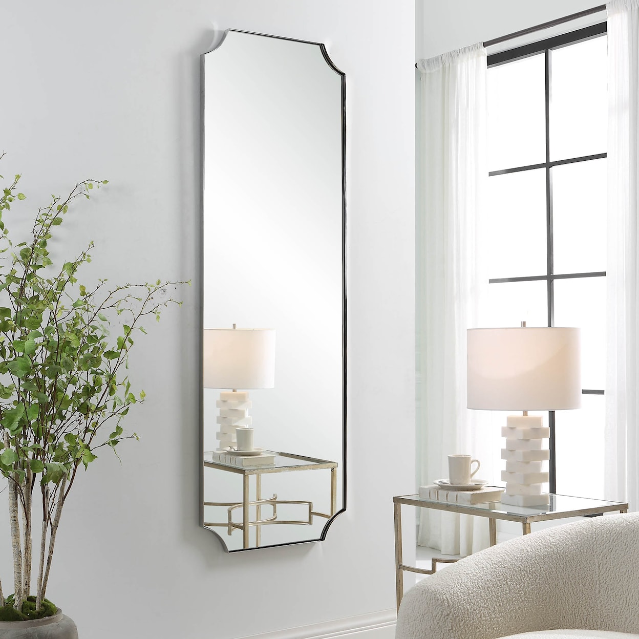 Uttermost Lennox Lennox Nickel Tall Mirror