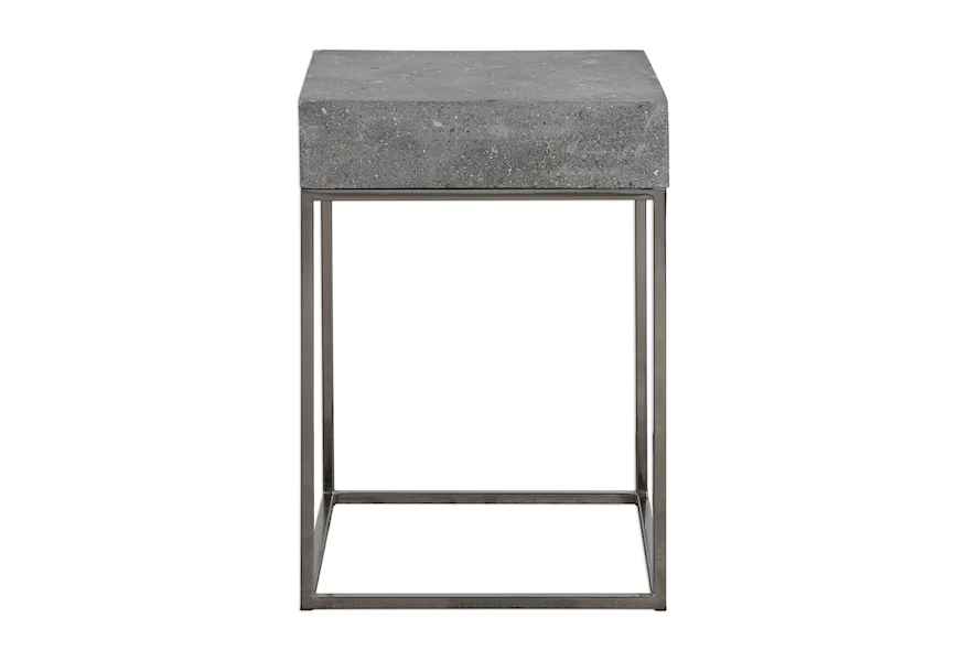 Accent Furniture - Occasional Tables Jude Concrete Accent Table by Uttermost at Goffena Furniture & Mattress Center