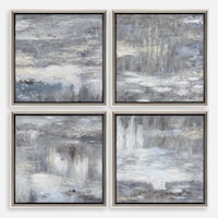 Shades Of Gray Hand Painted Art Set of 4