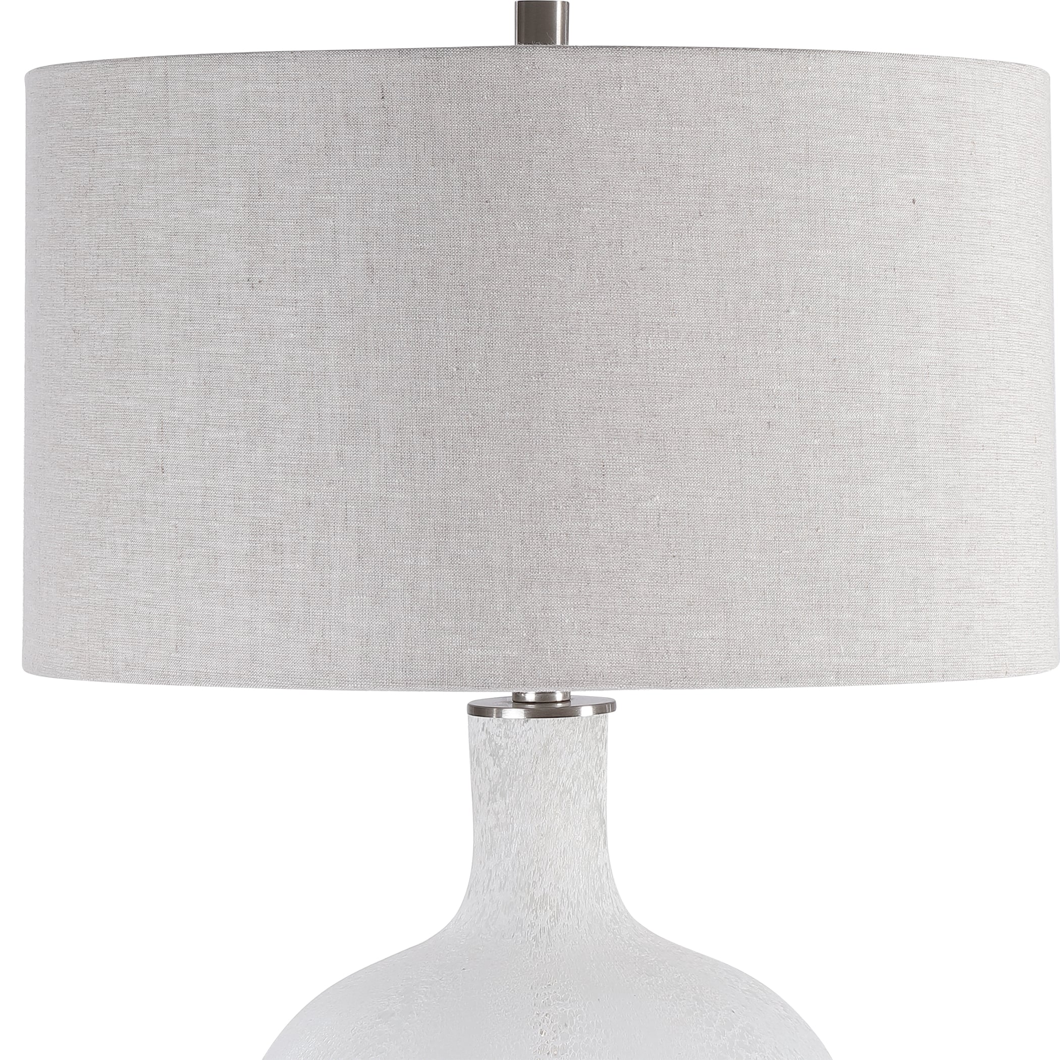 Whiteout Mottled Glass Table Lamp