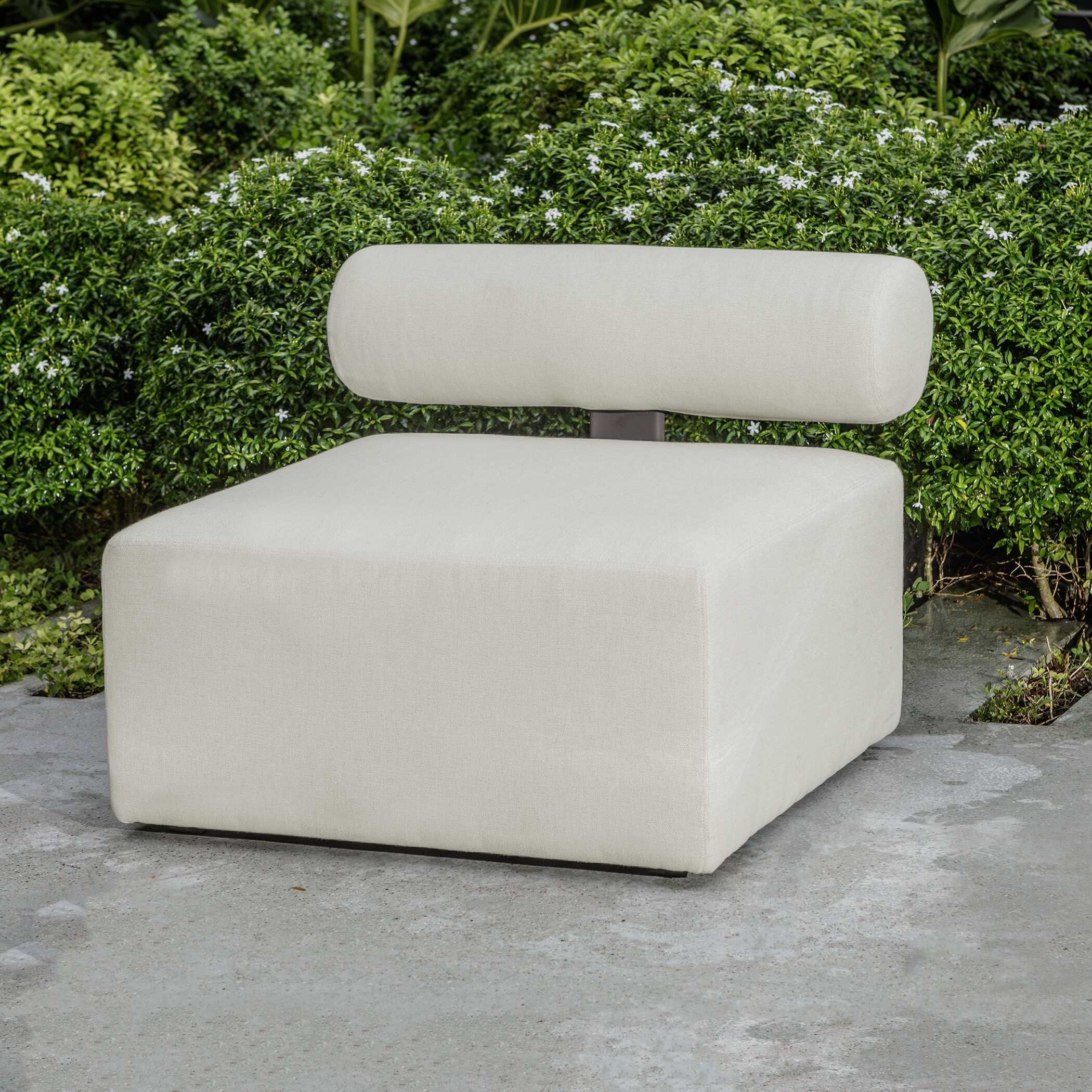 Uttermost Bolster Back Bolster Back White Armless Outdoor Sofa
