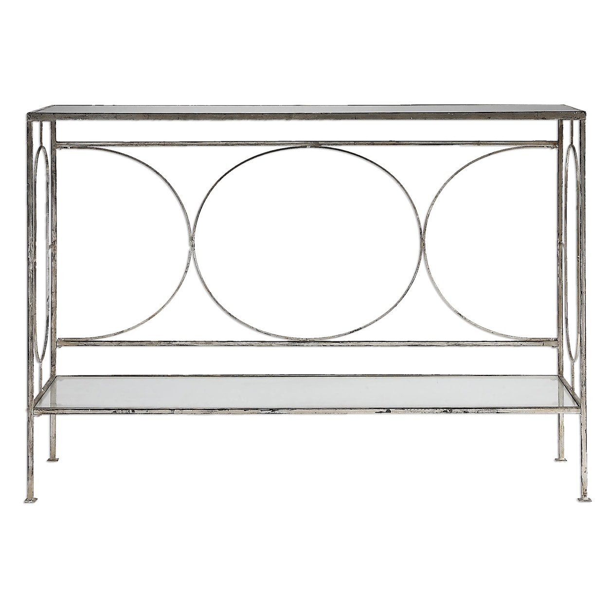 Uttermost Accent Furniture - Occasional Tables Luano Silver Console Table