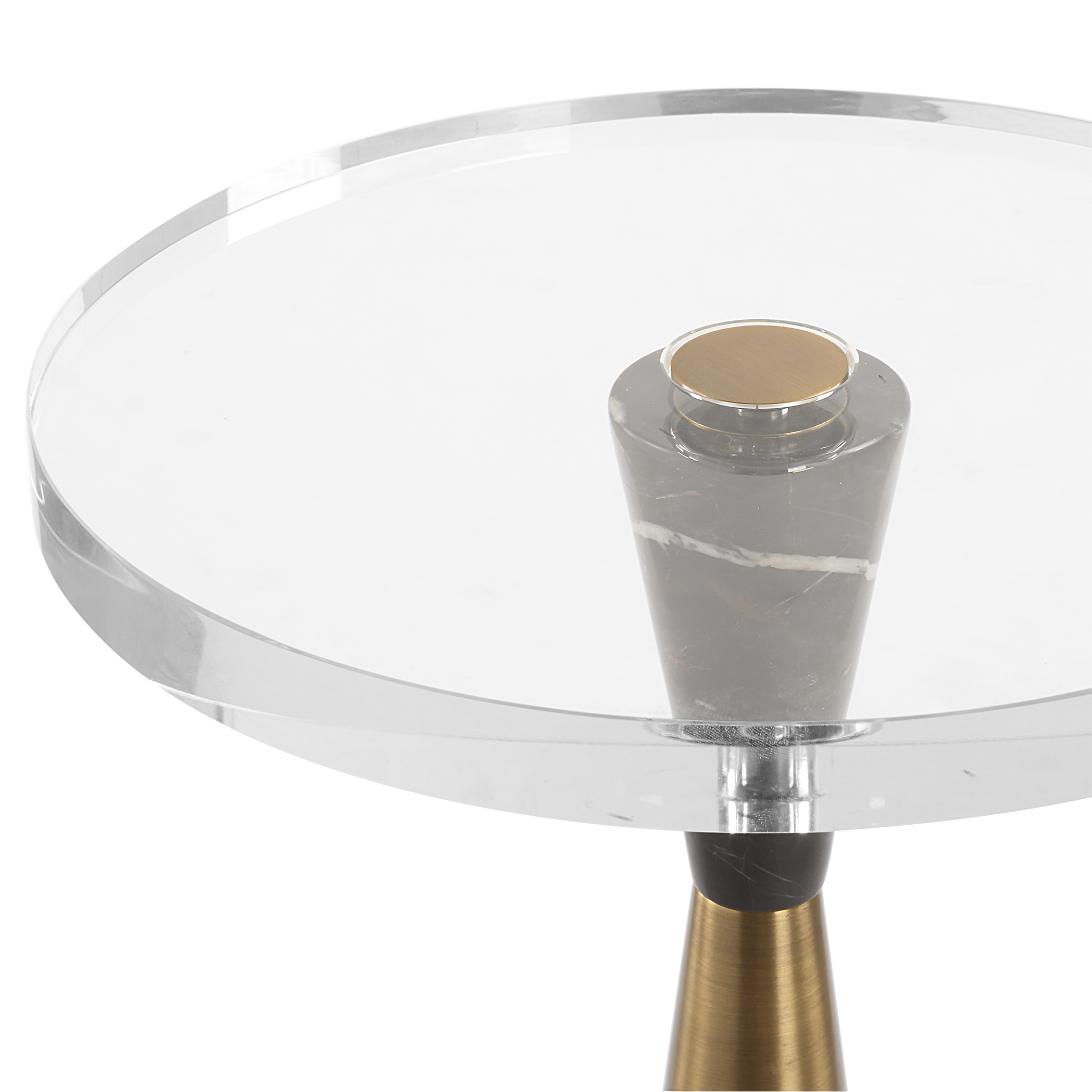 Holton Tapered Brass Accent Table