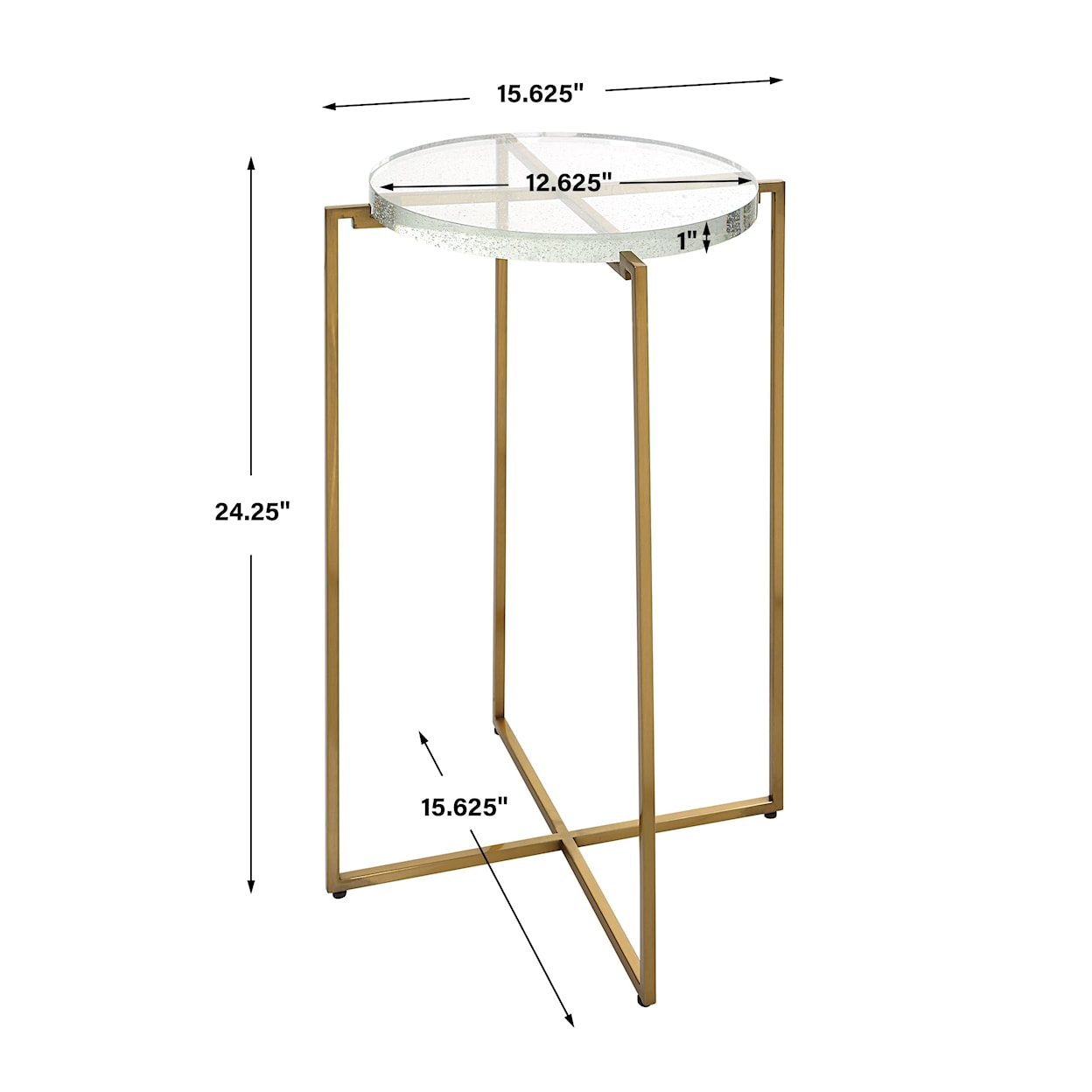 Uttermost Star-crossed Star-crossed Glass Accent Table