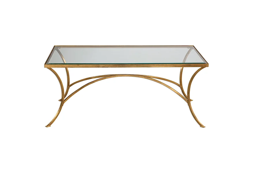 Accent Furniture - Occasional Tables Alayna Gold Coffee Table by Uttermost at Del Sol Furniture