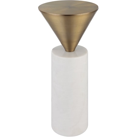 Top Hat Brass Drink Table