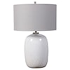 Uttermost Table Lamps Winterscape White Glaze Table Lamp