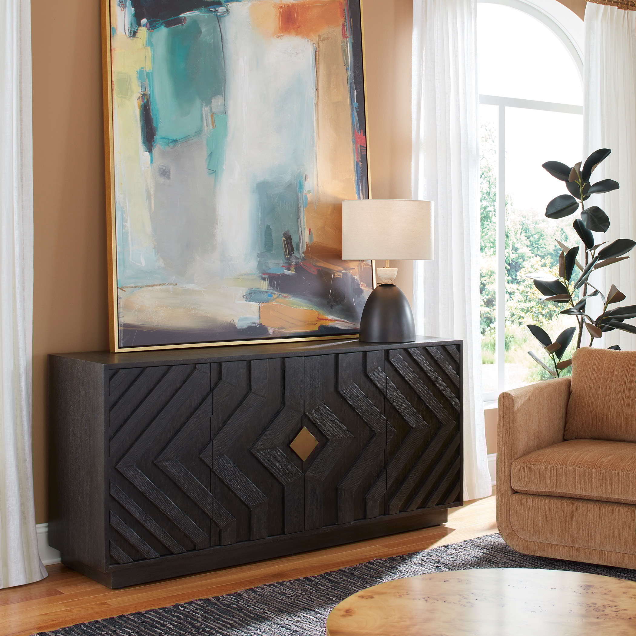 Uttermost Faulkner Faulkner 4 Door Cabinet