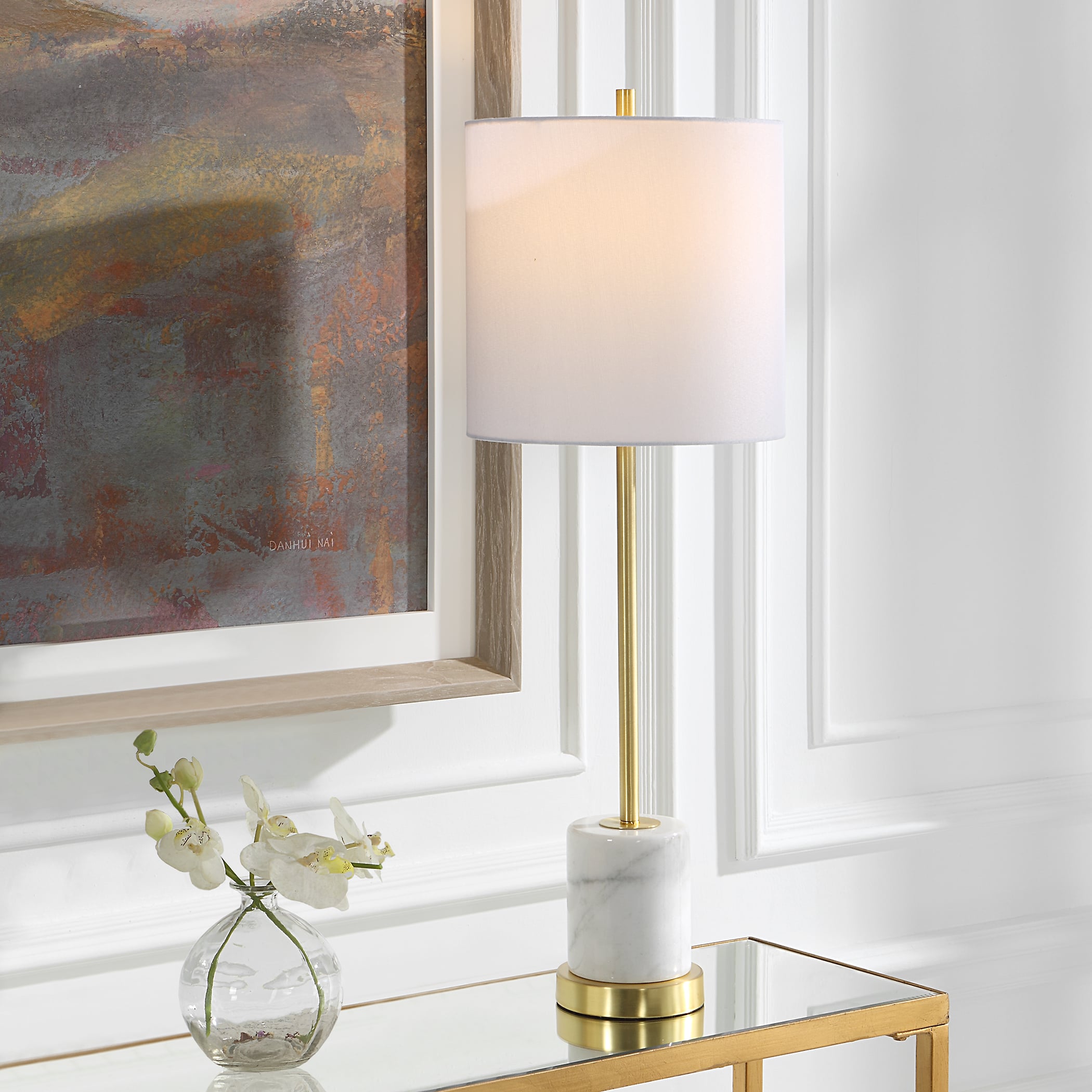 Uttermost Turret Gold Buffet Table Lamp