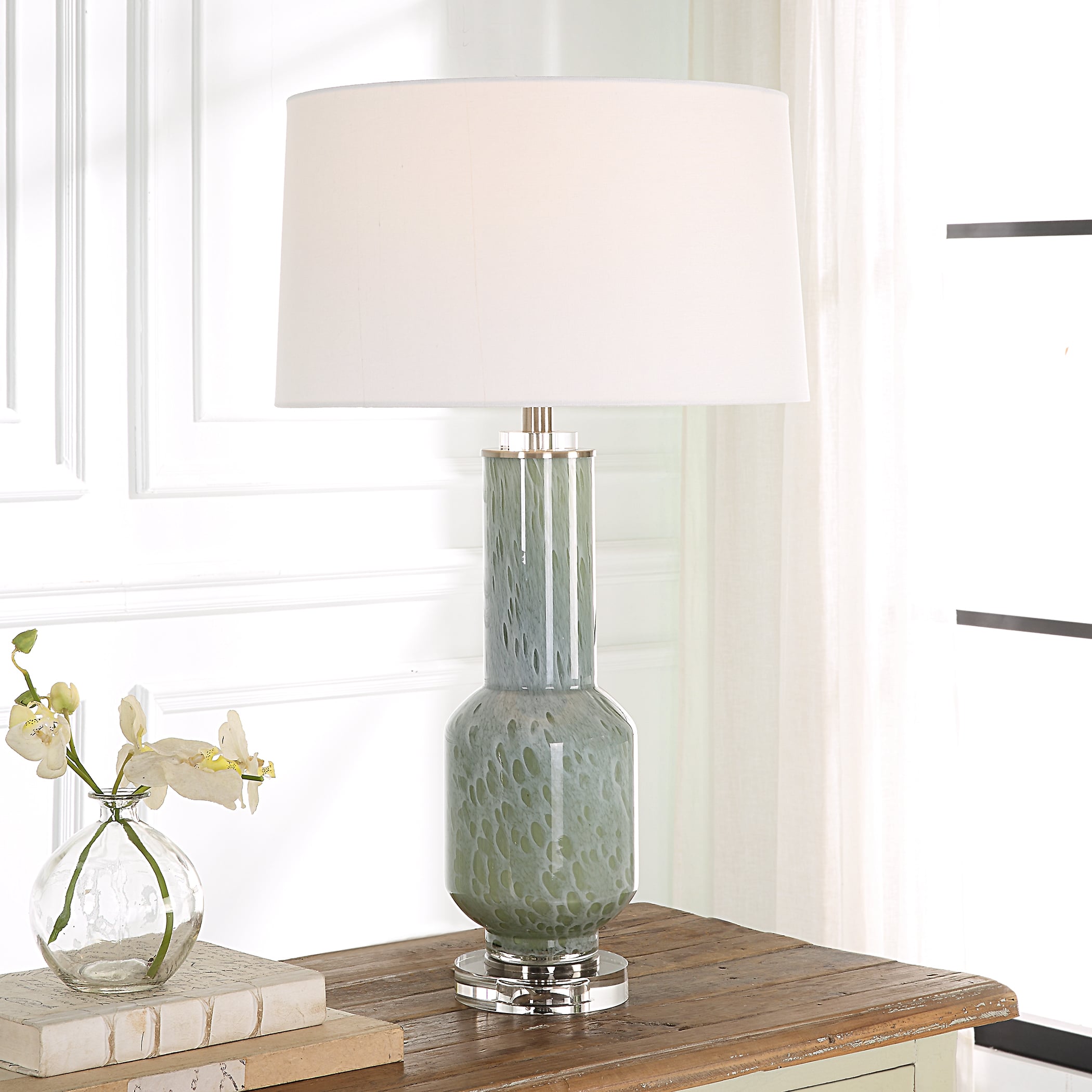 Uttermost Imperia Imperia Aqua Gray Table Lamp