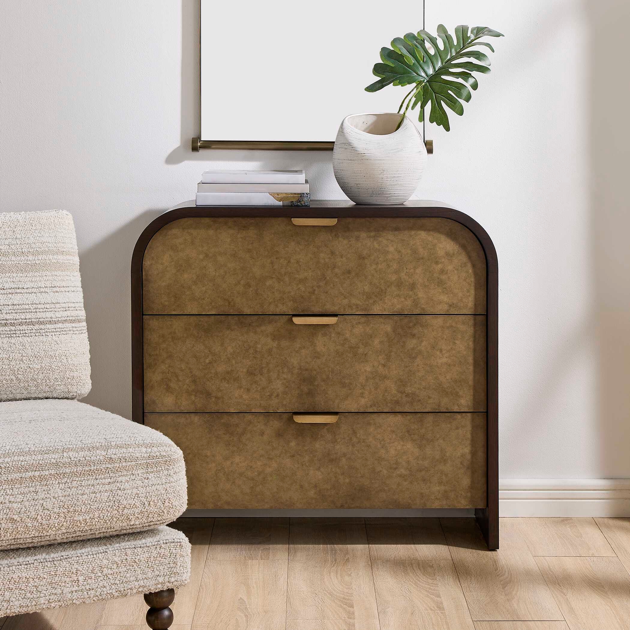 Byrams 3 Drawer Oak Chest