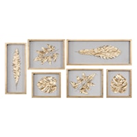 Golden Leaves Shadow Box (Set of 6)